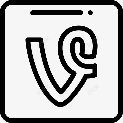 Vine社交媒体74岁直系图标svg_新图网 https://ixintu.com 74岁 Vine 媒体 直系 社交