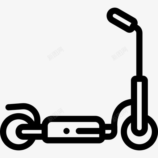 踢板车交通86直线图标svg_新图网 https://ixintu.com 交通 板车 直线
