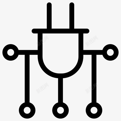 电源插头连接器分机图标svg_新图网 https://ixintu.com 分机 图形 图标 延长线 开关 插头 电源 线图 连接器 速度