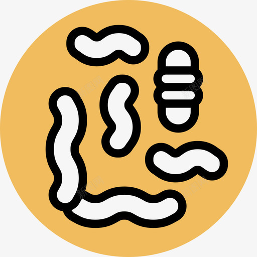 微生物人体器官7黄影图标svg_新图网 https://ixintu.com 人体 器官 微生物 黄影