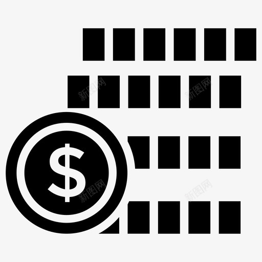 一堆美元一堆钱现金图标svg_新图网 https://ixintu.com 一堆 商业 图标 坚实 现金 美元 金融