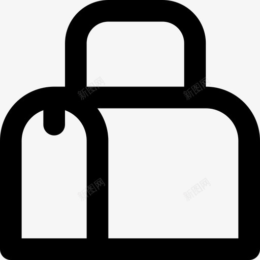手提箱袋子和包裹2直线型图标svg_新图网 https://ixintu.com 包裹 手提箱 直线 线型 袋子