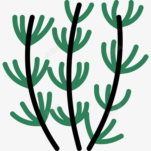 草本植物草本植物2线状颜色图标svg_新图网 https://ixintu.com 线状 草本植物 颜色