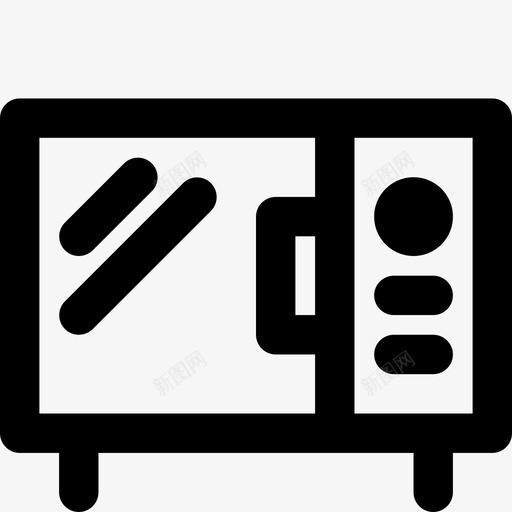 微波炉烹饪烤架图标svg_新图网 https://ixintu.com 厨房 家居用品 微波炉 炉灶 烤架 烹饪