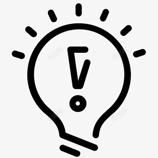 思想教育电图标svg_新图网 https://ixintu.com 发明 在线学习 大纲 思想 教育 灯泡