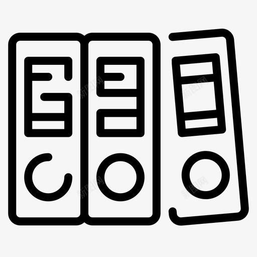 文件夹文具和办公室8线性图标svg_新图网 https://ixintu.com 办公室 文件夹 文具 线性