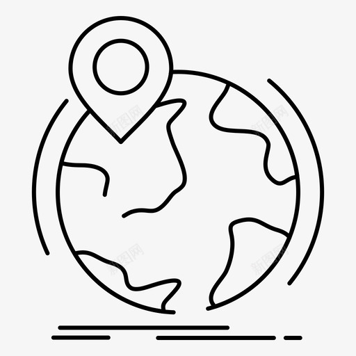 位置地球仪标记器图标svg_新图网 https://ixintu.com web界面2月系列v5 位置 全球 地球仪 标记器 管脚