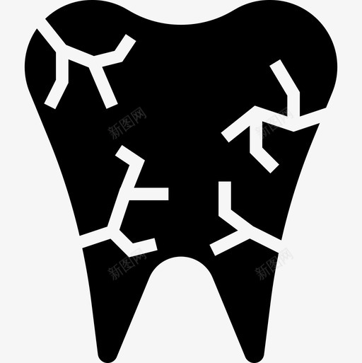 牙齿人体器官4字形图标svg_新图网 https://ixintu.com 人体器官4 字形 牙齿