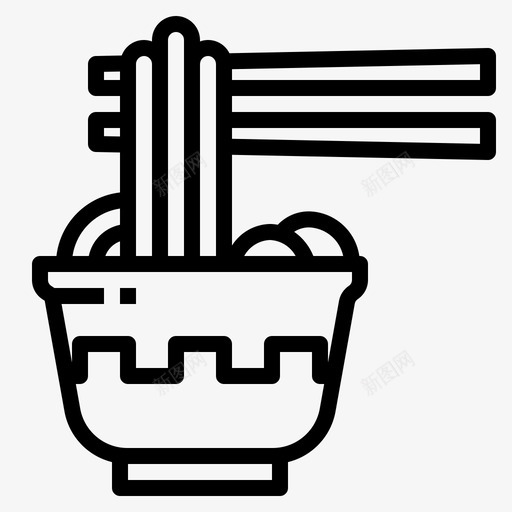 拉面碗中餐图标svg_新图网 https://ixintu.com 中餐 拉面 概要 面条 食品 餐厅