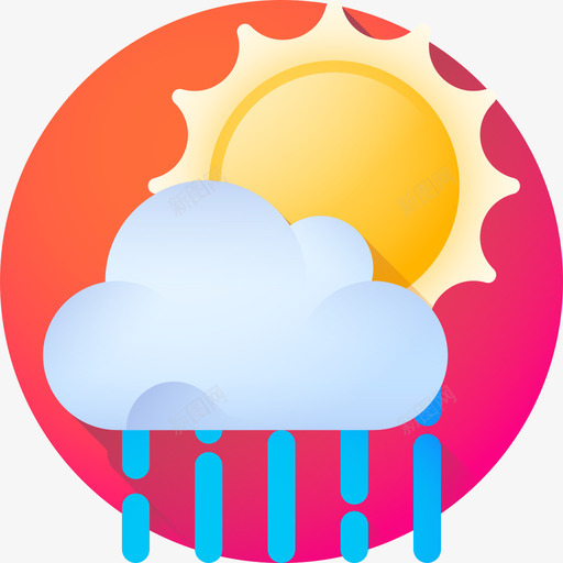 下雨天气199颜色图标svg_新图网 https://ixintu.com 下雨 天气199 颜色