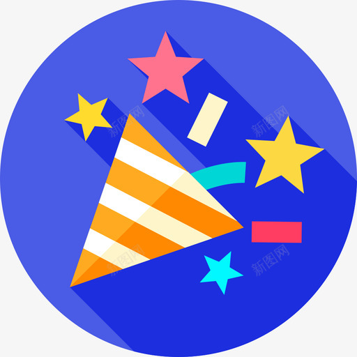 五彩纸屑新年22平铺图标svg_新图网 https://ixintu.com 五彩 平铺 新年 纸屑