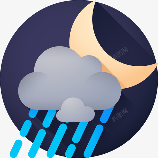小雨天气199颜色图标svg_新图网 https://ixintu.com 天气199 小雨 颜色