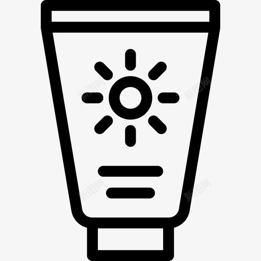 防晒霜霜药图标svg_新图网 https://ixintu.com 暑假 暑假系列 药 防晒霜 霜