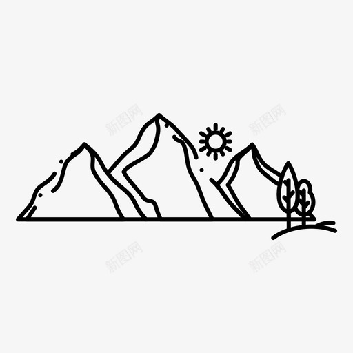 山风景自然图标svg_新图网 https://ixintu.com 场景 山 网络界面2月收集v5 自然 风景