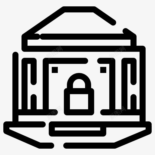 银行互联网笔记本电脑图标svg_新图网 https://ixintu.com 互联网 安全 政治 电脑 科技 笔记本 虚线 行业 赤裸裸 金融 银行
