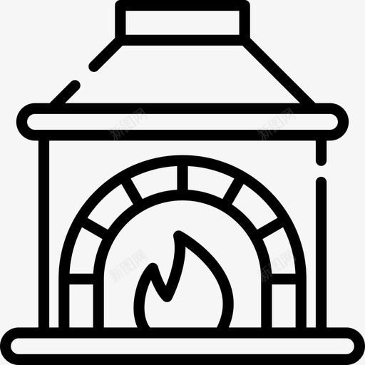 壁炉冬季42线性图标svg_新图网 https://ixintu.com 冬季42 壁炉 线性