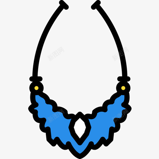 项链jewlery3线性颜色图标svg_新图网 https://ixintu.com jewlery3 线性颜色 项链
