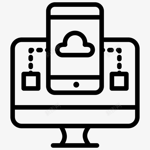 数据传输云计算云数据图标svg_新图网 https://ixintu.com 云计算 共享 向量 图标 存储 数据 数据传输