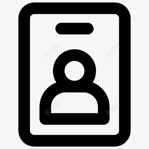 身份证公司员工图标svg_新图网 https://ixintu.com 公司 员工 基本图标所有尺寸 安全 身份 身份证