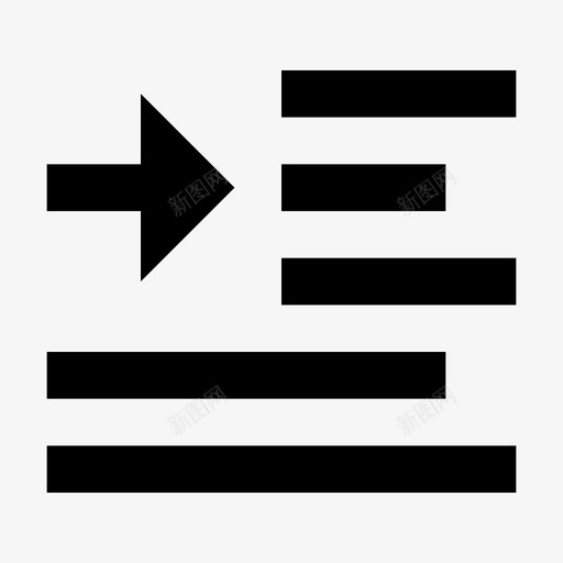 文本缩进凸出页边距工具图标svg_新图网 https://ixintu.com 凸出页边距工具 文本缩进