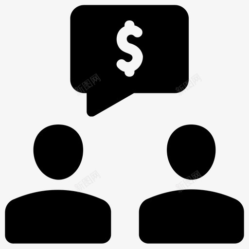 财务沟通商务沟通财务聊天图标svg_新图网 https://ixintu.com 会议 商务 场所 工作 工作场 沟通 聊天 讨论 谈话 财务 金钱