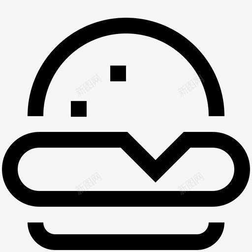 汉堡包芝士汉堡快餐图标svg_新图网 https://ixintu.com 快餐 汉堡包 芝士汉堡 零食 顶部搜索8px