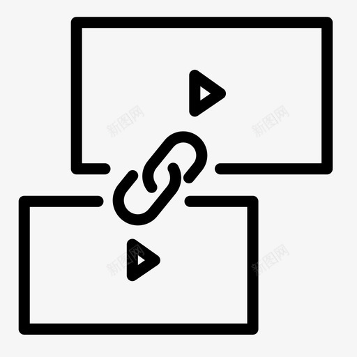 视频链接嵌入相关图标svg_新图网 https://ixintu.com vlogger和视频平台 共享 嵌入 相关 视频链接