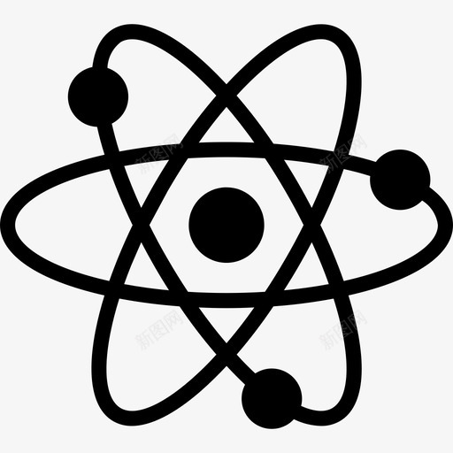 原子物理7填充图标svg_新图网 https://ixintu.com 原子 填充 物理