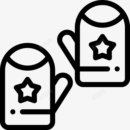 连指手套冬装8件直系图标svg_新图网 https://ixintu.com 8件 冬装 手套 直系 连指