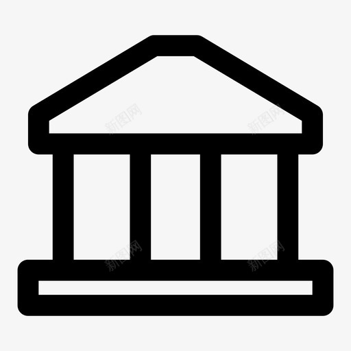 古建筑卫城博物馆图标svg_新图网 https://ixintu.com 博物馆 卫城 古建筑 界面 管理员 粗体