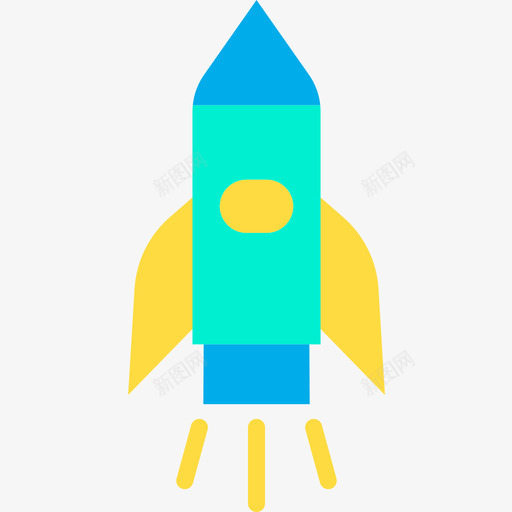 火箭太空98扁平图标svg_新图网 https://ixintu.com 太空 扁平 火箭