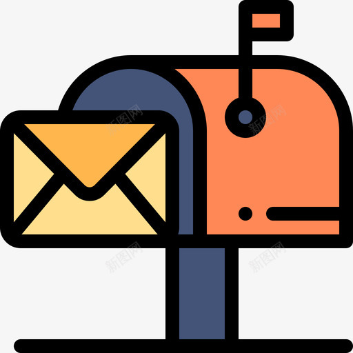 邮箱电子邮件32线颜色图标svg_新图网 https://ixintu.com 电子邮件 邮箱 颜色