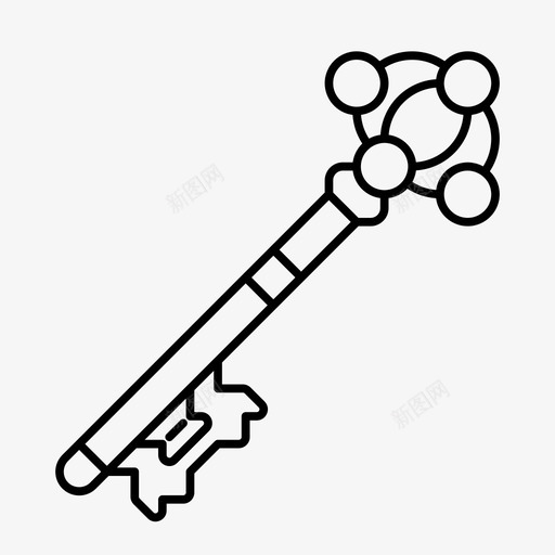 钥匙古董旧款图标svg_新图网 https://ixintu.com 古董 复古 旧款 款式 物品 钥匙