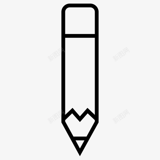 铅笔画笔手绘图标svg_新图网 https://ixintu.com 书写 手绘 画笔 素描 铅笔