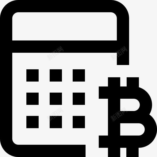 计算比特币80轮廓图标svg_新图网 https://ixintu.com 比特 计算 轮廓