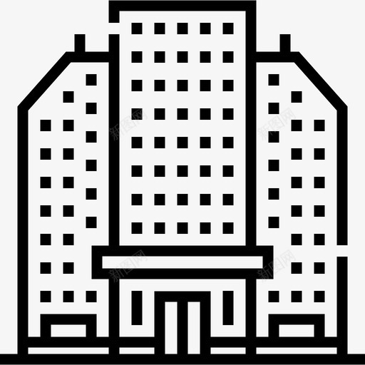 公寓城市元素35线性图标svg_新图网 https://ixintu.com 元素 公寓 城市 线性