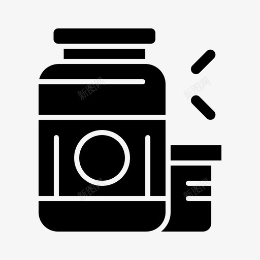 健身增益蛋白质图标svg_新图网 https://ixintu.com 健身 增益 娱乐 蛋白质 补充 设备 运动 雕文