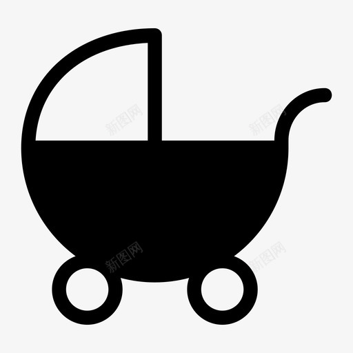 婴儿车托儿车图标svg_新图网 https://ixintu.com 儿车 婴儿车 托儿