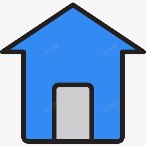 家庭地址线颜色图标svg_新图网 https://ixintu.com 地址 家庭 颜色