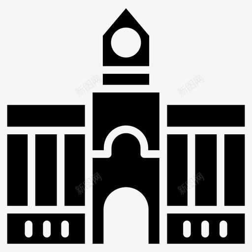 地标建筑房产图标svg_新图网 https://ixintu.com 图标 地标 地点 建筑 房产 真实 符号