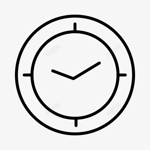 手表时钟时间图标svg_新图网 https://ixintu.com 基本ui元素规则点线 手表 时钟 时间 计时器