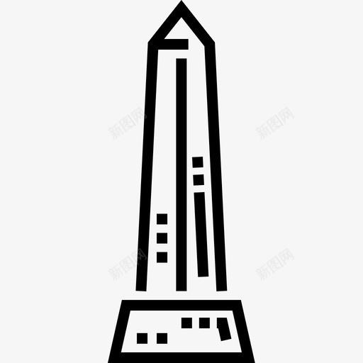 方尖碑埃及18直线图标svg_新图网 https://ixintu.com 埃及18 方尖碑 直线