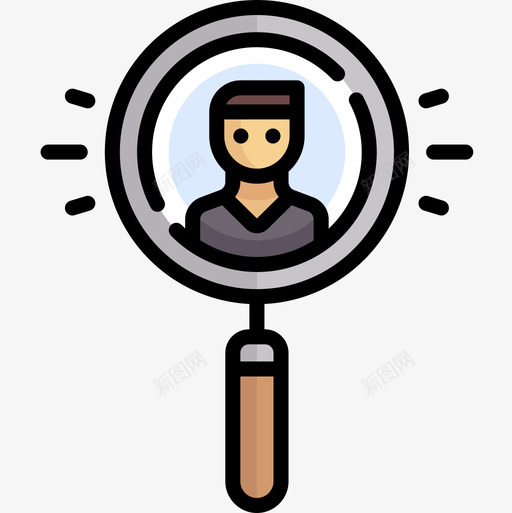 放大镜升职11线性颜色图标svg_新图网 https://ixintu.com 升职 放大镜 线性 颜色