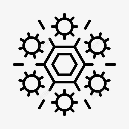 细菌化学实验室图标svg_新图网 https://ixintu.com 化学 实验室 病毒学 科学 细菌