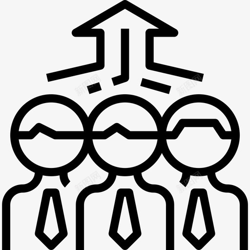 团队合作企业管理26直线型图标svg_新图网 https://ixintu.com 企业管理26 团队合作 直线型