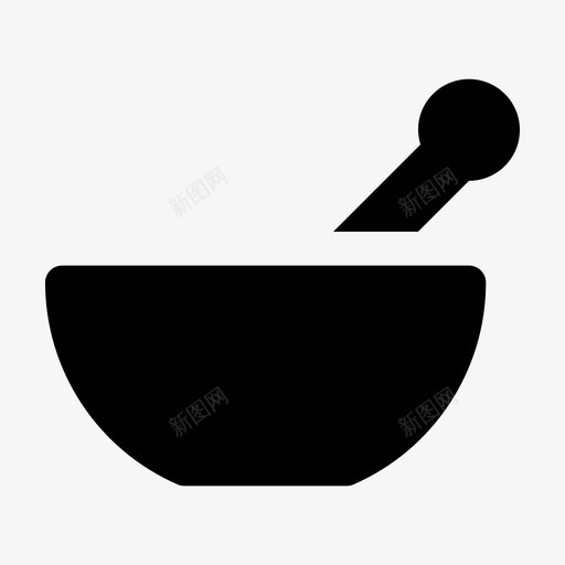 碗药品研钵图标svg_新图网 https://ixintu.com jumpicon 实验室 工具 研钵 药品 药房 雕文
