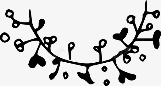 手绘花环花环素描图标svg_新图网 https://ixintu.com 手绘花环 破旧别致的素描 素描 花环