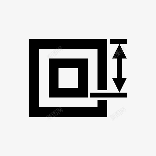 尺寸箭头图纸图标svg_新图网 https://ixintu.com 图纸 图纸尺寸 尺寸 箭头 顶部