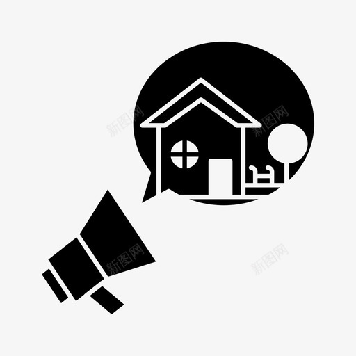 房地产广告广告建筑图标svg_新图网 https://ixintu.com 商业 广告 建筑 房地产 物业