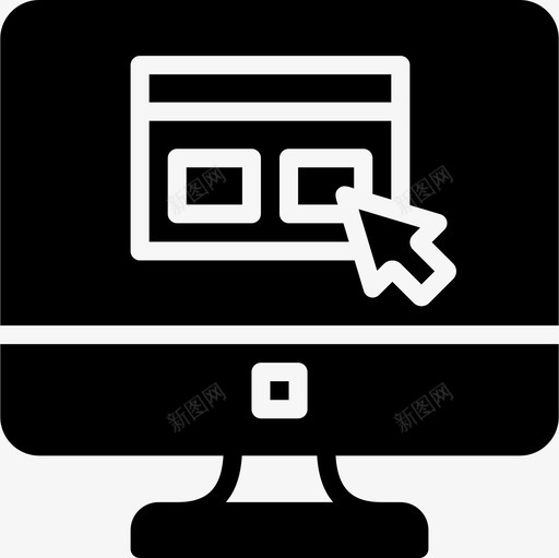 网页网页和搜索引擎优化6坚实图标svg_新图网 https://ixintu.com 优化 坚实 搜索引擎 网页